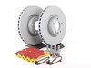 ES#2602359 - 95535140300FPKT - Performance Front Brake Service Kit - Featuring Zimmerman Z-Coated rotors and EBC YellowStuff brake pads - Assembled By ECS - Porsche