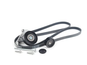 ES#2763788 - 01199797921KT2 - Accessory Belt Kit  - Includes belt tensioner, pulley, belt, and hardware - Assembled By ECS - Mercedes Benz