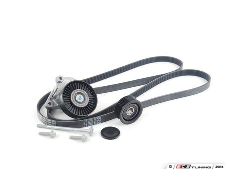 ES#2763788 - 01199797921KT2 - Accessory Belt Kit  - Includes belt tensioner, pulley, belt, and hardware - Assembled By ECS - Mercedes Benz