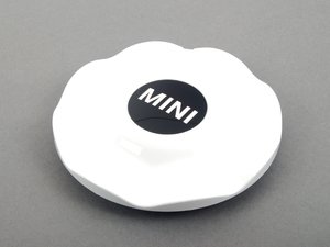 ES#65839 - 36136771412 - Hub Cap With MINI Logo White For R104 Wheel - Priced Each - Needed with new wheels or for lost caps - Genuine MINI - 
