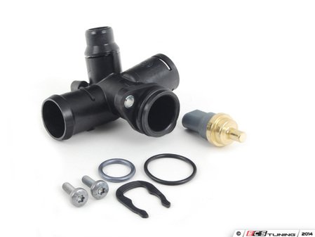 ES#2770993 - 06D121132Ckt1 - Cooling Flange Replacement Kit - Cure the common coolant leak coming from the back of your engine compartment - Genuine Volkswagen Audi - Audi