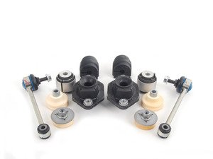 ES#2601874 - 33526768544RKT - Rear Suspension Refresh Kit - Level 1 - Rear shock mounts, trailing arm bushings, HD end links, and sway bar bushings for a partial rear suspension rebuild - with high quality aftermarket components - Assembled By ECS - BMW