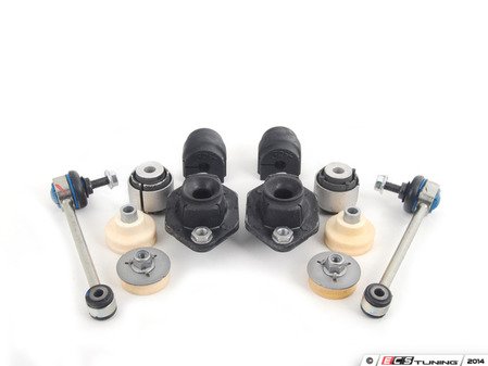 ES#2601874 - 33526768544RKT - Rear Suspension Refresh Kit - Level 1 - Rear shock mounts, trailing arm bushings, HD end links, and sway bar bushings for a partial rear suspension rebuild - with high quality aftermarket components - Assembled By ECS - BMW