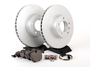 ES#2763160 - 34116757746KT10 - Front Brake Service Kit - Featuring ECS V5 coated rotors and ECS DD23 "Daily Driver" ceramic pads. - Assembled By ECS - BMW