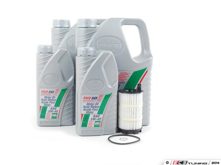 ES#2739142 - C6D3S6KT - Oil Service Kit - Includes 12 Liters Pentosin 5w-40 Synthetic 502 rated motor oil, oil filter, and drain plug sealing washer - Assembled By ECS - Audi