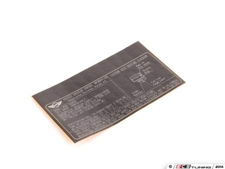 ES#185010 - 71222756225 - LABEL - Genuine MINI - MINI