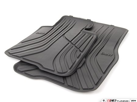 ES#2706806 - 51472348155 - Basic Line Rubber Floor Mat Set - Front - Protects your floor and carpet from moisture - Genuine BMW - BMW