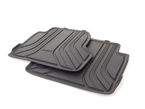 ES#2706472 - 51472348158 - Basic Line Rubber Floor Mat Set - rear - Protects your floor and carpet from moisture - Genuine BMW - BMW