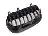 ES#2739666 - BM01-6001N-BK - Blackout Grille Set - Gloss Black - (NO LONGER AVAILABLE) - Add style and individuality to your BMW in minutes! Curved style. - ECS - 