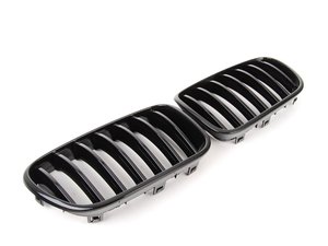 ES#2739940 - BM01-F2512-BK - Blackout Grille Set - Gloss Black - (NO LONGER AVAILABLE) - Add style and individuality to your BMW in minutes! - ECS - 