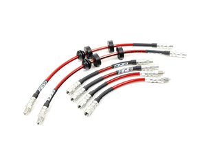 ES#2602372 - 002570ECSKT - Exact-Fit Stainless Steel Brake Lines - Complete Kit - DOT-compliant 6 line kit to improve pedal feel in your vehicle. - ECS - BMW
