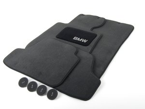 ES#2498828 - 82112293537 - Carpeted Floor Mat Set - Black  - Complete Set of Four Mats - Genuine BMW - BMW