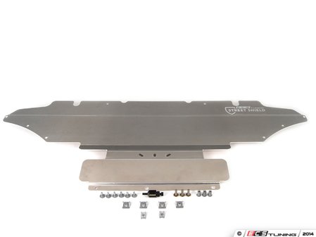 ES#2771379 - 003251ECS01AKTKT -  ECS Tuning Street Shield Aluminum Skid Plate Kit - Protect your vehicle's oil pan & electronic steering rack with this 4mm thick aluminum skid plate - ECS - Audi