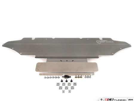 ES#2771912 - 003251ECS01AKT2 - ECS Tuning Street Shield Aluminum Skid Plate Kit - Protect your vehicle's oil pan & electronic steering rack with this 4mm thick aluminum skid plate - ECS - Audi