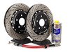 ES#2730486 - 8k0698301mKT5 - Rear Brake Kit - Stage 1 - 2-Piece Cross Drilled & Slotted Rotors (330x22) - Upgrade your brake system with 2-piece rotors and stainless steel lines - ECS - Audi