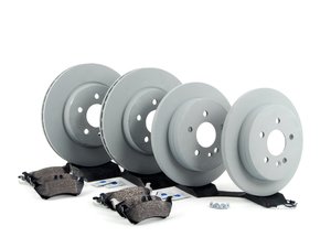 ES#2762526 - 1634230112KT9 - Front & Rear Brake Service Kit - Featuring Genuine Mercedes-Benz Rotors And Pads - Genuine Mercedes Benz - Mercedes Benz