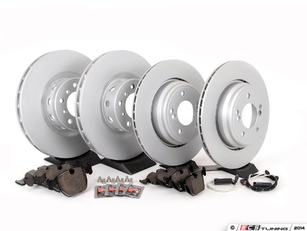 ES#2598468 - ECSE39341121-KT7 - Front And Rear Brake Service Kit - Featuring Zimmermann rotors and ECS DD23 Daily Driver ceramic pads - Assembled By ECS - BMW