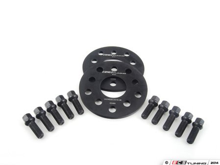 ES#2748249 - ECS#244KTWBLTKT - ECS Wheel Spacer & Bolt Kit - 8mm With Black Ball Seat Bolts - Includes everything you need to install spacers on two wheels - ECS - Audi Volkswagen