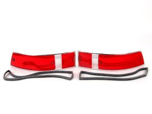ES#2772122 - 90163190504KT - Tail Light Lens Set - Chrome-rimmed lenses with gaskets - Assembled By ECS - Porsche