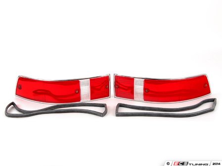ES#2772122 - 90163190504KT - Tail Light Lens Set - Chrome-rimmed lenses with gaskets - Assembled By ECS - Porsche
