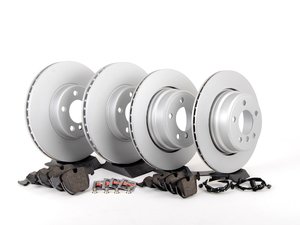 ES#2598306 - ECSE53341121-8KT - Front And Rear Brake Service Kit - Featuring ECS V5 blank coated rotors and ECS DD23 ceramic brake pads. - Assembled By ECS - BMW