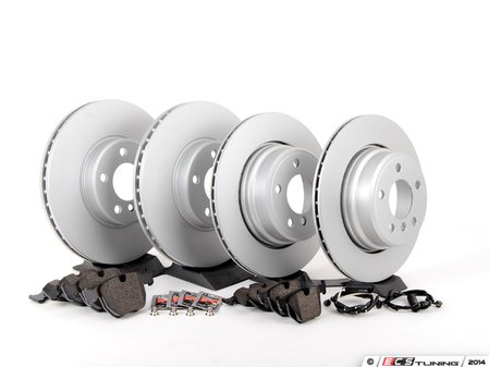 ES#2598306 - ECSE53341121-8KT - Front And Rear Brake Service Kit - Featuring ECS V5 blank coated rotors and ECS DD23 ceramic brake pads. - Assembled By ECS - BMW
