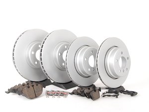 ES#2597886 - ECSE53341121-5KT - Front And Rear Brake Service Kit - Featuring Meyle Rotors and Textar Brake Pads - Assembled By ECS - BMW