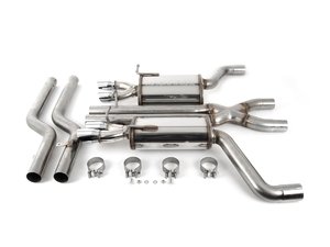 ES#2996923 - 16689KT - Cat Back Exhaust System - 2.5" stainless steel with quad 3" polished stainless tips and x-pipe - Magnaflow - 
