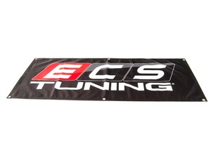ES#2748581 - ecs2x5adban - ECS Tuning Banner - 3' X 5' - Black - Show your passion for performance with the ECS Tuning garage banner! - ECS - Audi BMW Volkswagen Mercedes Benz MINI Porsche