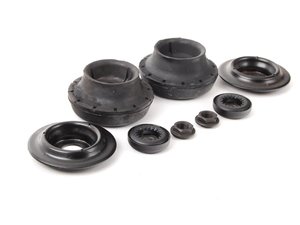 ES#5346 - 357331AKWSPlv - Upper Strut Mount - Kit - A common source of noise in the front suspension, Includes spring perches for easy suspension swapping without spring compression - Assembled By ECS - Volkswagen