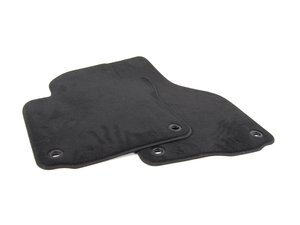 ES#319099 - 1K1061225EAWGK - Front Carpeted Floor Mats - Black - (NO LONGER AVAILABLE) - Don't let your interior get dirty, replace the floor mats in your Volkswagen today - Genuine Volkswagen Audi - 