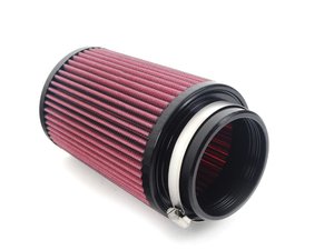ES#3086103 - 003675ecs04aKT - Red Cotton Gauze "Oiled" Air Filter Element (3 5/8" inlet) - High flow, reusable air filter. Used as a replacement filter to an ECS intake system or for your custom intake project. 5.25" Base OD / 7" Filter Height / 4.5" Top OD - ECS - Audi BMW Volkswagen
