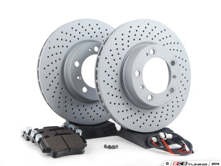 ES#2594673 - 99635140501FPKT - Performance Front Brake Service Kit - Featuring Zimmerman rotors and Hawk HPS brake pads - Assembled By ECS - Porsche