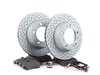ES#2594672 - 99635140501ROEKT - Rear Brake Service Kit - Featuring Zimmerman rotors and Textar brake pads - Assembled By ECS - Porsche