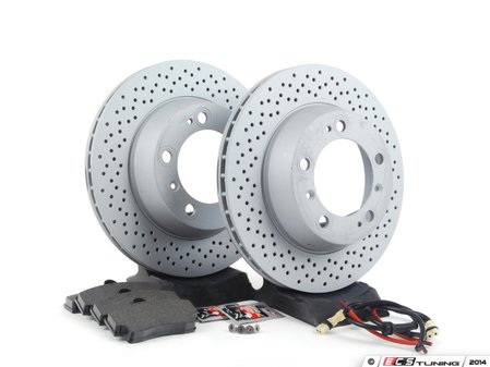 ES#2594672 - 99635140501ROEKT - Rear Brake Service Kit - Featuring Zimmerman rotors and Textar brake pads - Assembled By ECS - Porsche