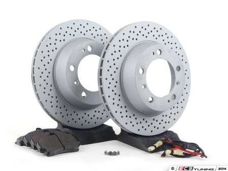 ES#2594674 - 99635140501RPKT - Performance Rear Brake Service Kit - Featuring Zimmerman rotors and Hawk HPS brake pads - Assembled By ECS - Porsche