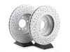 ES#2718596 - 34116773201KT1 - OE Front Big Brake Kit - Cross Drilled & Slotted - (NO LONGER AVAILABLE) - Upgrade to 348x30mm ECS V5 cross drilled & slotted rotors and larger calipers from the 335I - Assembled By ECS - 