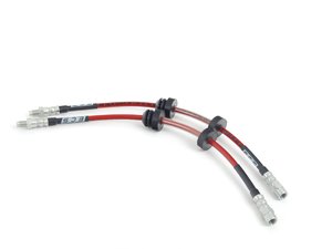 ES#3647068 - 002570ECS01 - Exact-Fit Stainless Steel Brake Line - Front - DOT-compliant kit to improve pedal feel in your vehicle. - ECS - BMW