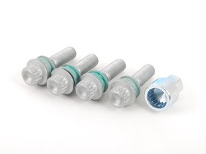 ES#1446512 - 95536105710 - OEM Locking Wheel Lug Bolt - Priced Per Set Of Four  - One lock per wheel, includes removal tool - OEM genuine - Genuine Porsche - Porsche