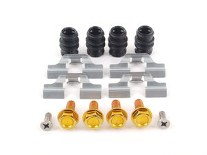 ES#2776954 - UP83248AKT -  Rear Pad And Rotor Installation Kit - Basic  - All the caliper hardware and wear components for a clean and proper brake install - Assembled By ECS - Volkswagen