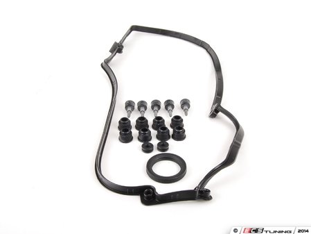 ES#2765668 - 11127513194KT2 -  Valve Cover Gasket kit - For Cylinders 1-4 includes spark plug tubes - Genuine BMW - BMW