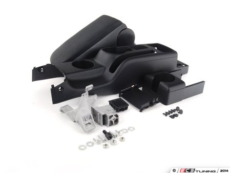 ES#2602504 - 1J0863323ACKT - Complete Center Console Conversion Kit - Black Leatherette - Includes the updated three cup center console and an entire center armrest assembly - Assembled By ECS - Volkswagen