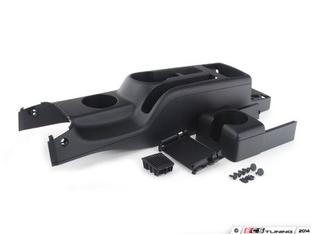 ES#2986349 - MK4CNSLESWPKT2 - Center Console Conversion - Without Storage Bin - Black - Conversion to add center cup holders to early MK4 vehicles. Allows the factory armrest to be retained. - Genuine Volkswagen Audi - Volkswagen