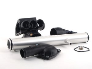 ES#2730481 - VR6THKWACSKT - Aluminum Water Pipe Kit - No Thermostat - Complete kit of flanges and pipes, including the long lasting ECS aluminum water pipe in silver - Assembled By ECS - Volkswagen