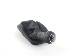 Shift Knob With Boot - Black Dimpled