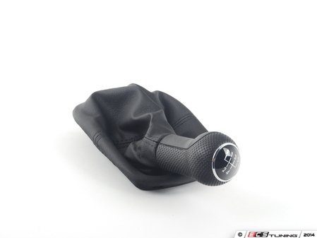 ES#308249 - 1J0711113FEU - Shift Knob With Boot - Black Dimpled - Black dimpled shift knob and black leatherette boot for 5-speed manual. Includes clamp. - Genuine Volkswagen Audi - Volkswagen