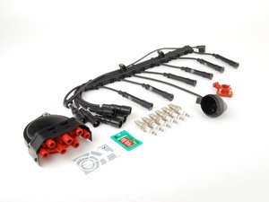 ES#2763456 - 12111715906KT - Ignition Service Kit  - Includes new spark plugs, spark plug wires and boots, and cap and rotor - Assembled By ECS - BMW