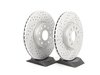 ES#2586545 - HB543F.760DSKT - Performance Front Brake Service Kit (312x25) - (NO LONGER AVAILABLE) - Featuring ECS GEOMET cross drilled and slotted rotors and Hawk HPS pads - Assembled By ECS - 