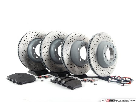 ES#2598693 - 99635140904OEKT3 - Front & Rear Brake Service Kit - Featuring Sebro rotors and Textar brake pads - Assembled By ECS - Porsche