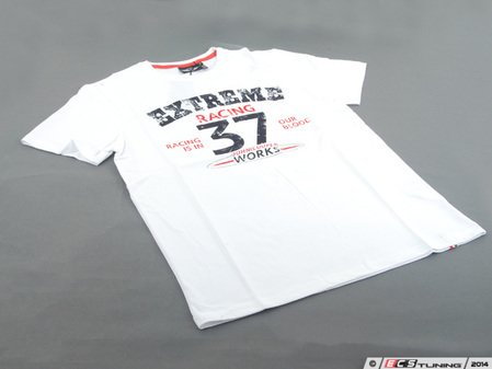 ES#2228779 - 80142211271 - Mens JCW Racing Tee - Medium - (NO LONGER AVAILABLE) - White T shirt with 37 on front. - Genuine MINI - 